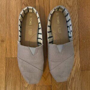 TOMS Alpargatas Gray Canvas Shoes